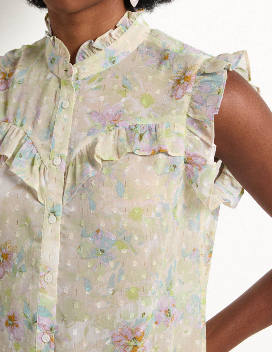 Blusa manga corta para mujer 4