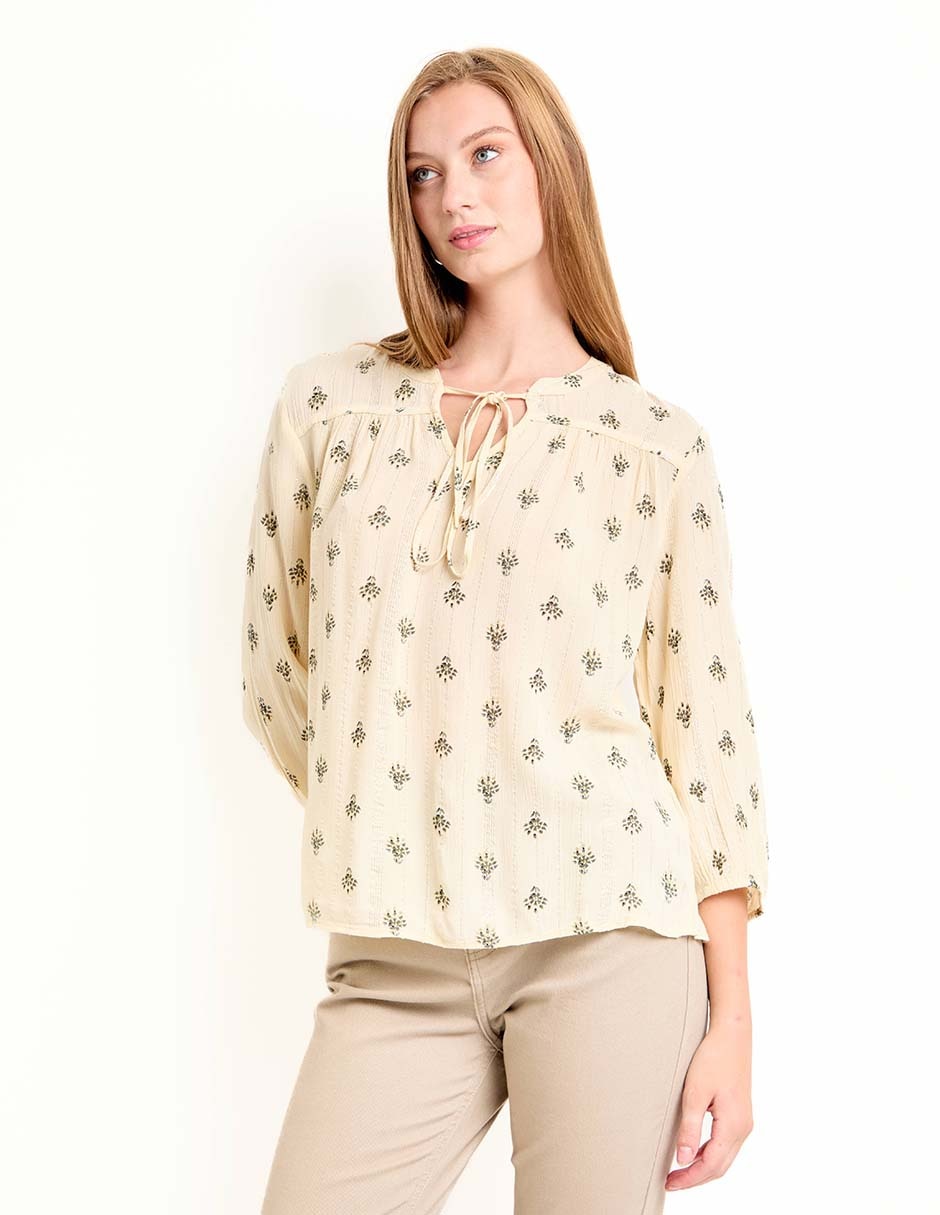 Blusa manga 3/4 para mujer Blusa manga 3/4 para mujer
