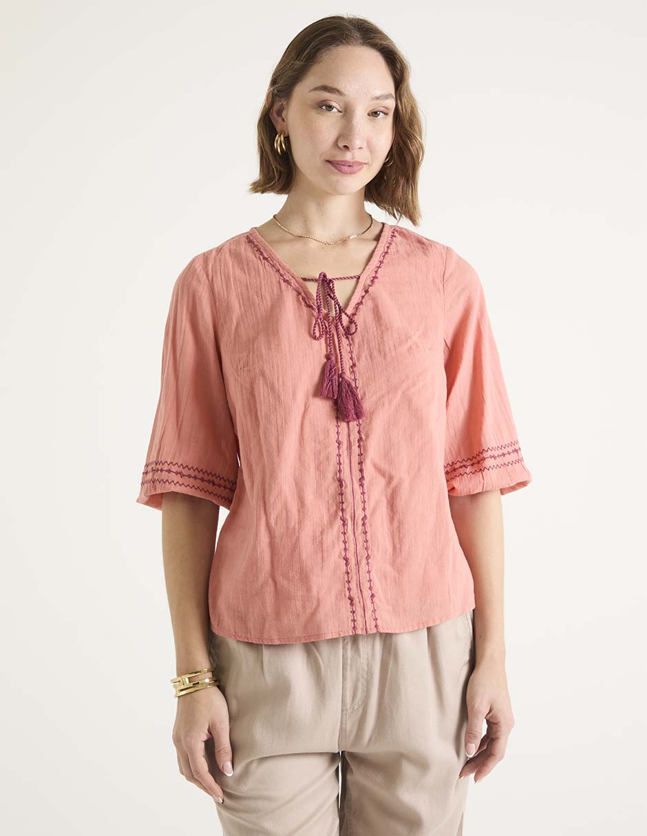 Blusa manga al codo para mujer Blusa manga al codo para mujer