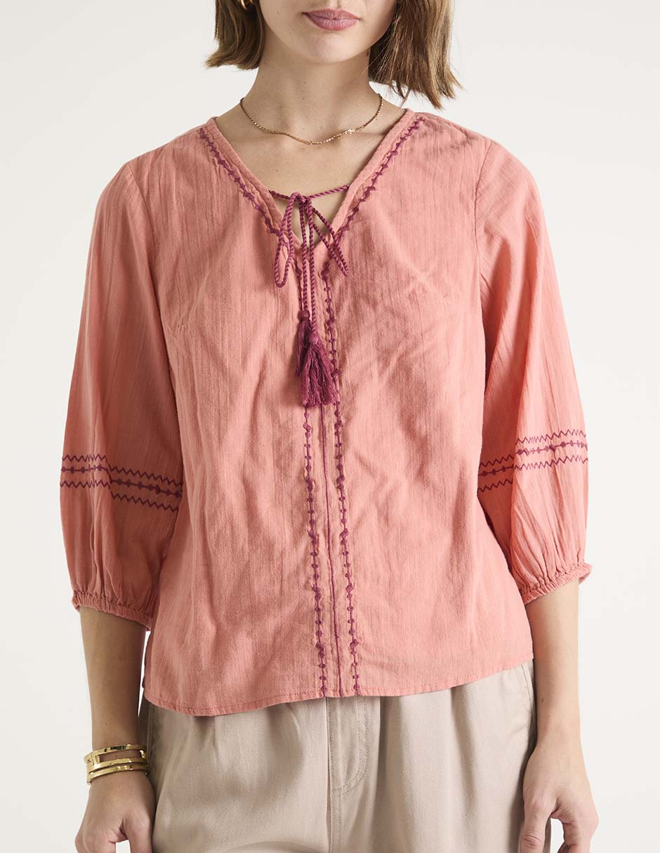Blusa manga al codo para mujer 5