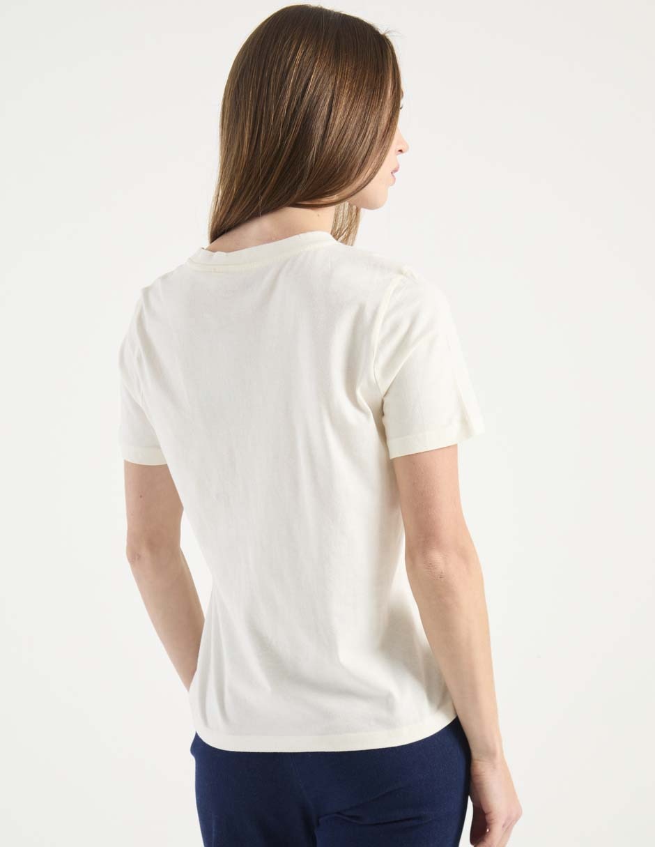 Playera manga corta cuello redondo para mujer 2
