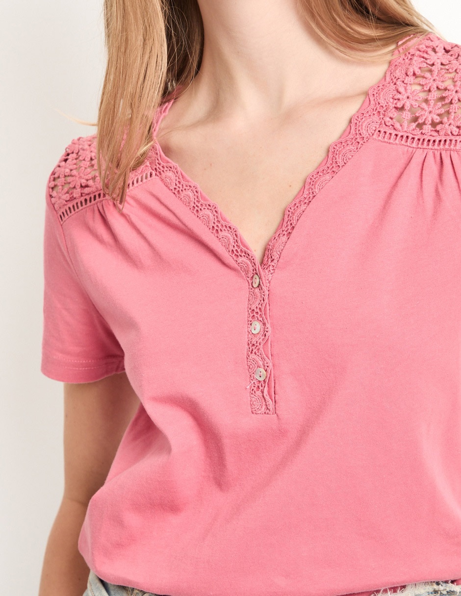 Blusa manga corta para mujer 4