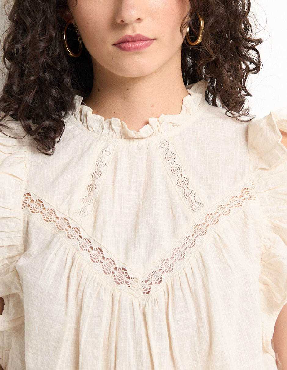 Blusa manga corta para mujer 4