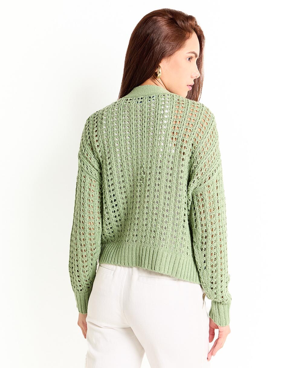 Suéter cuello V para mujer 2