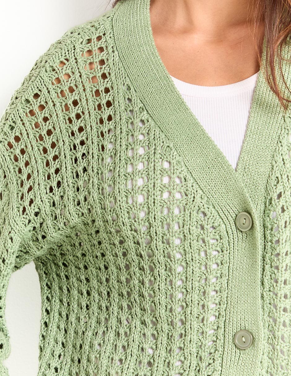 Suéter cuello V para mujer 4