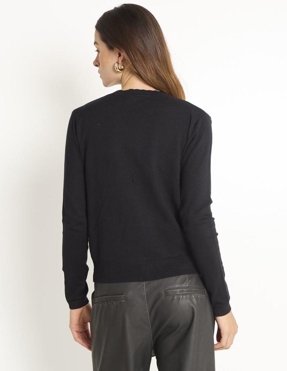 Suéter cuello V para mujer 2