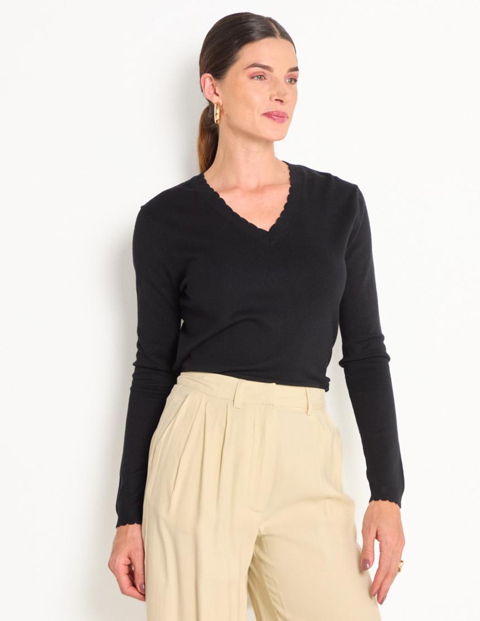 Suéter cuello V para mujer Suéter cuello V para mujer
