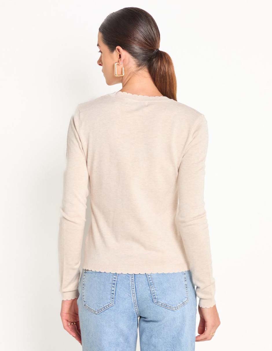 Suéter cuello V para mujer 2