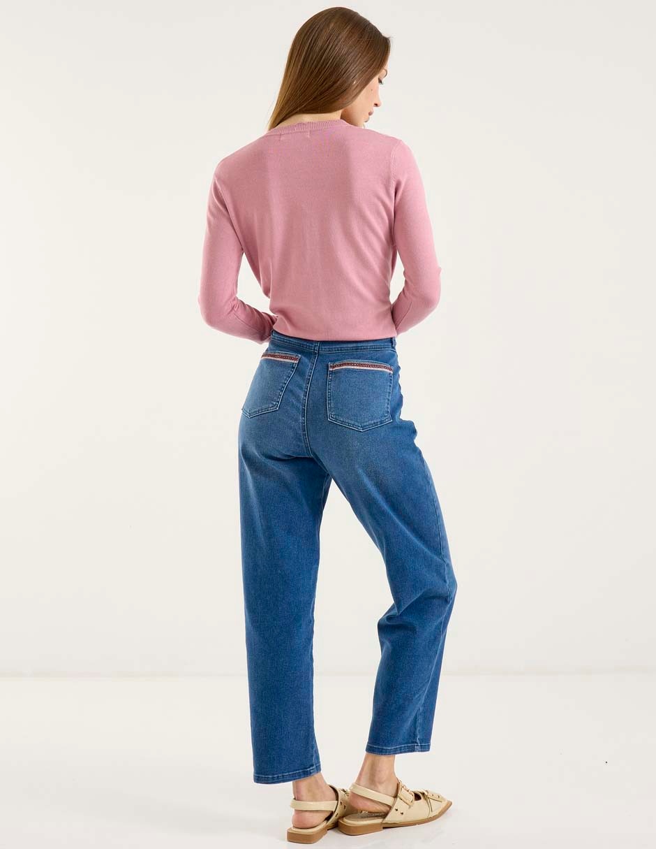 Jeans relaxed straight para mujer 2