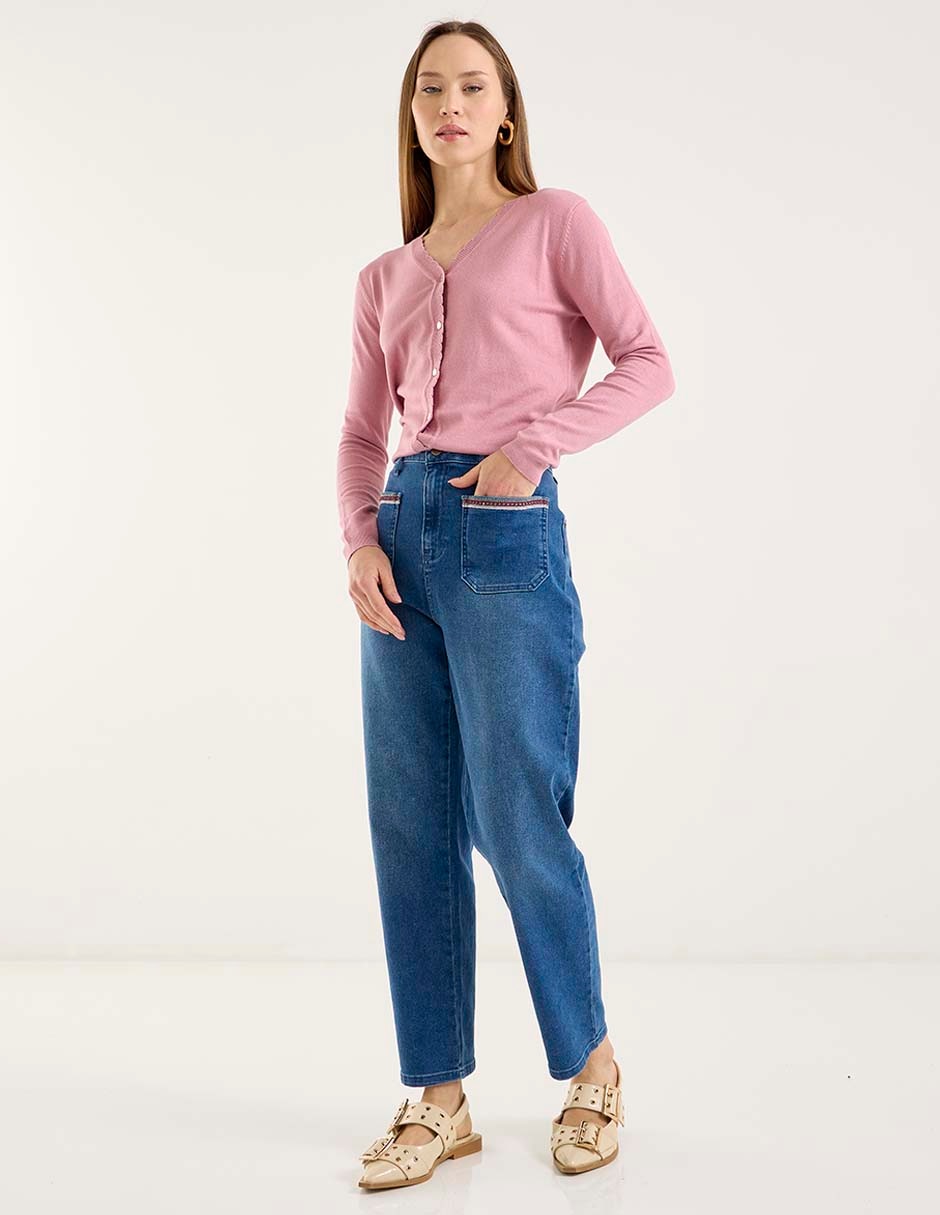 Jeans relaxed straight para mujer 3