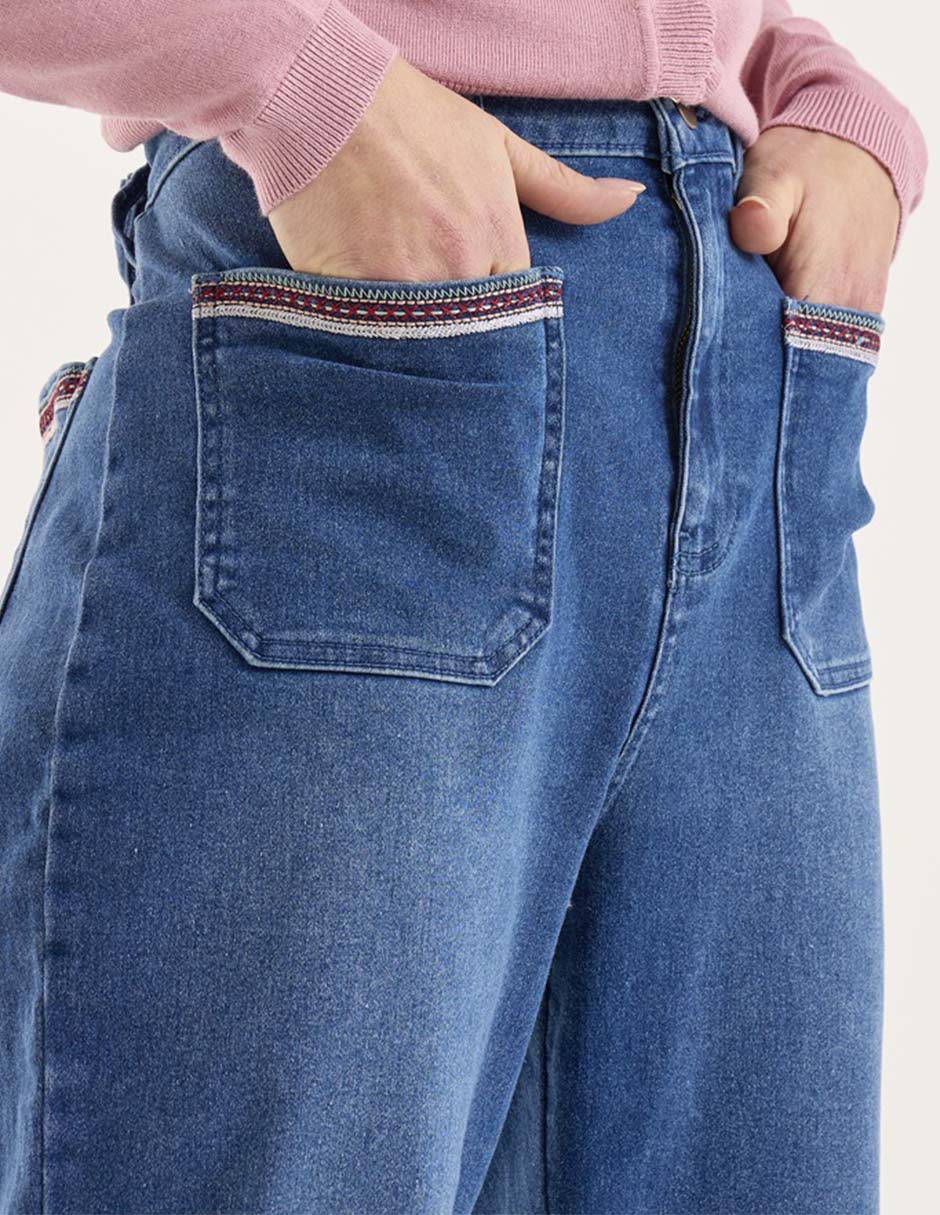 Jeans relaxed straight para mujer 4