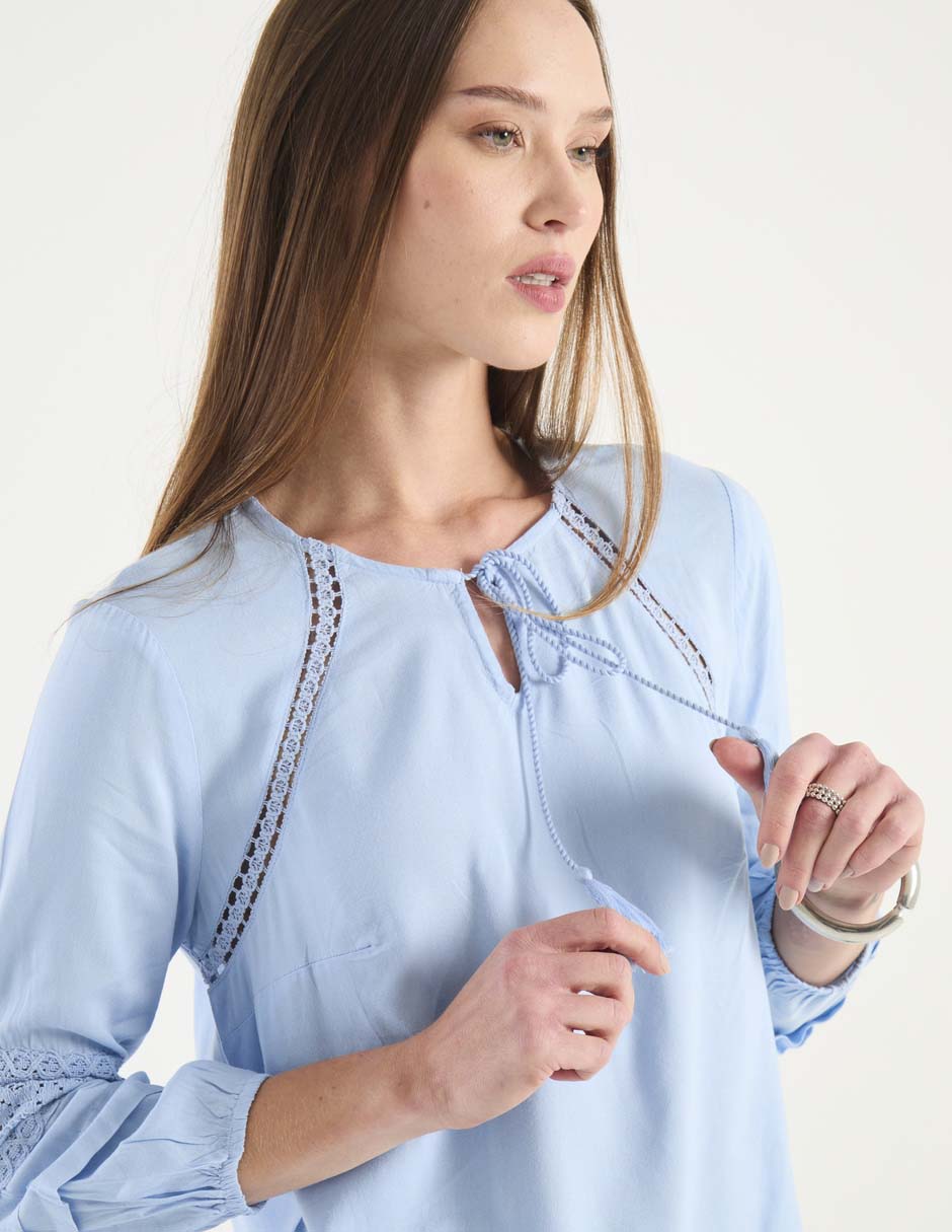 Blusa manga larga para mujer 4