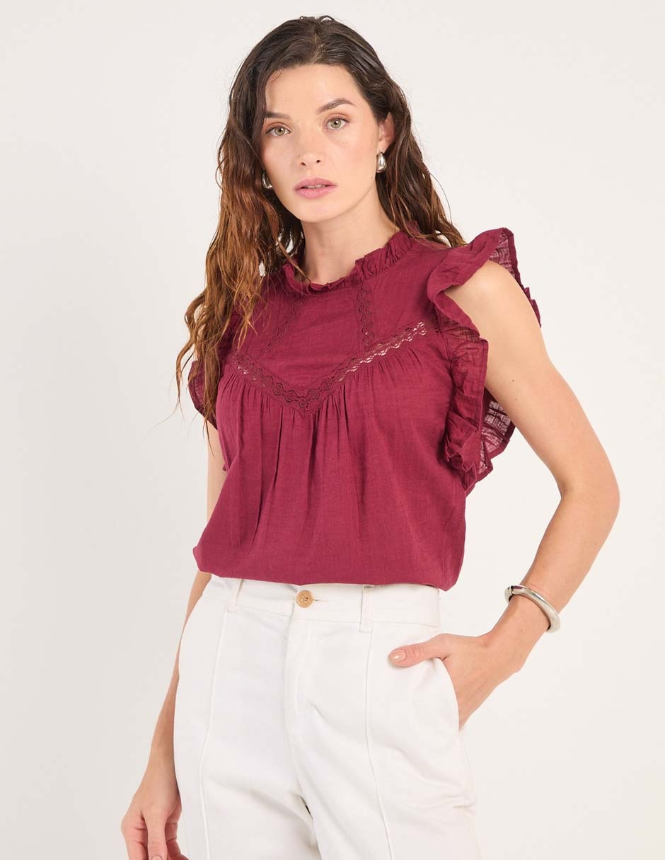 Blusa manga corta para mujer 1