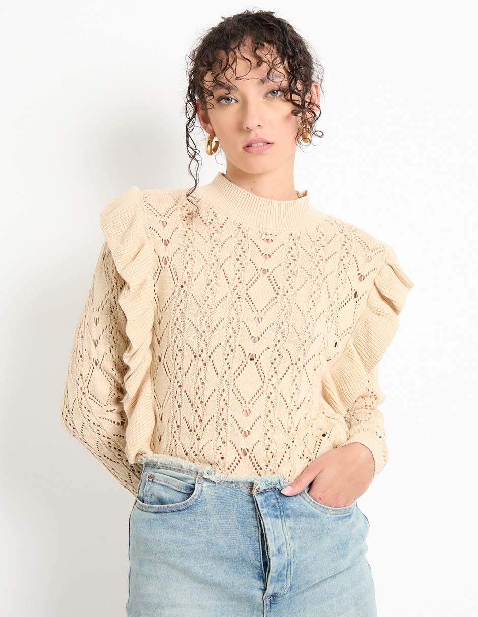 Suéter cuello alto para mujer 1