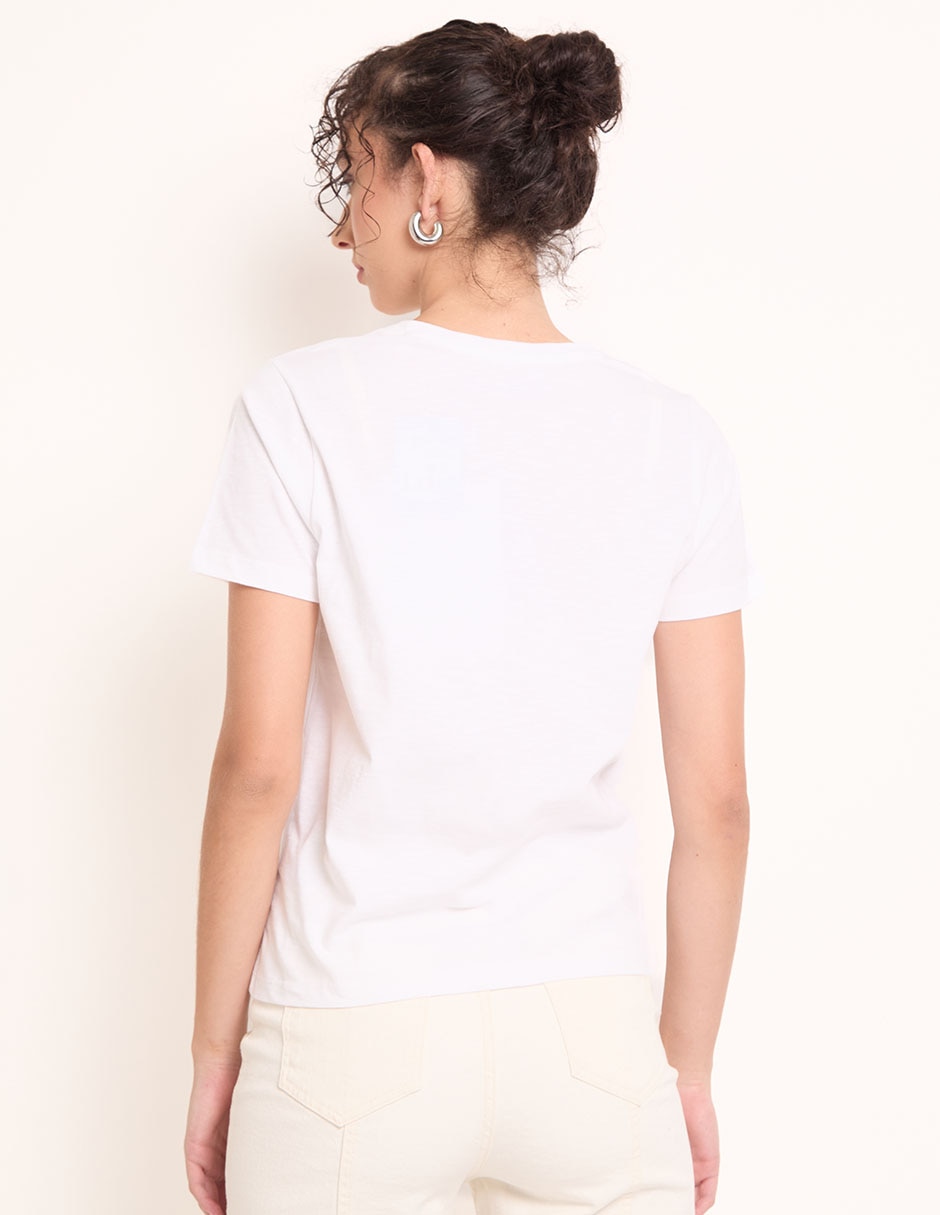 Playera manga corta cuello redondo para mujer 2