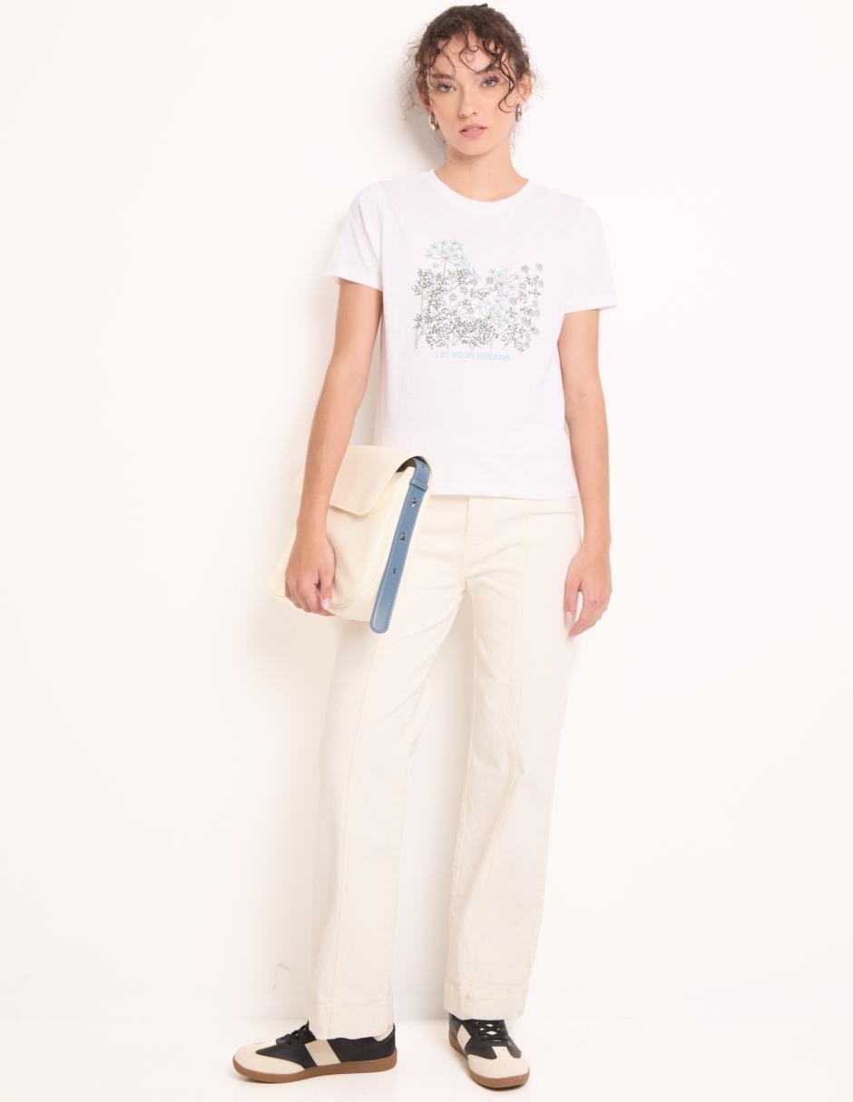 Playera manga corta cuello redondo para mujer 3