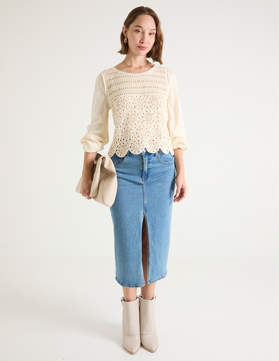 Blusa manga larga para mujer 3