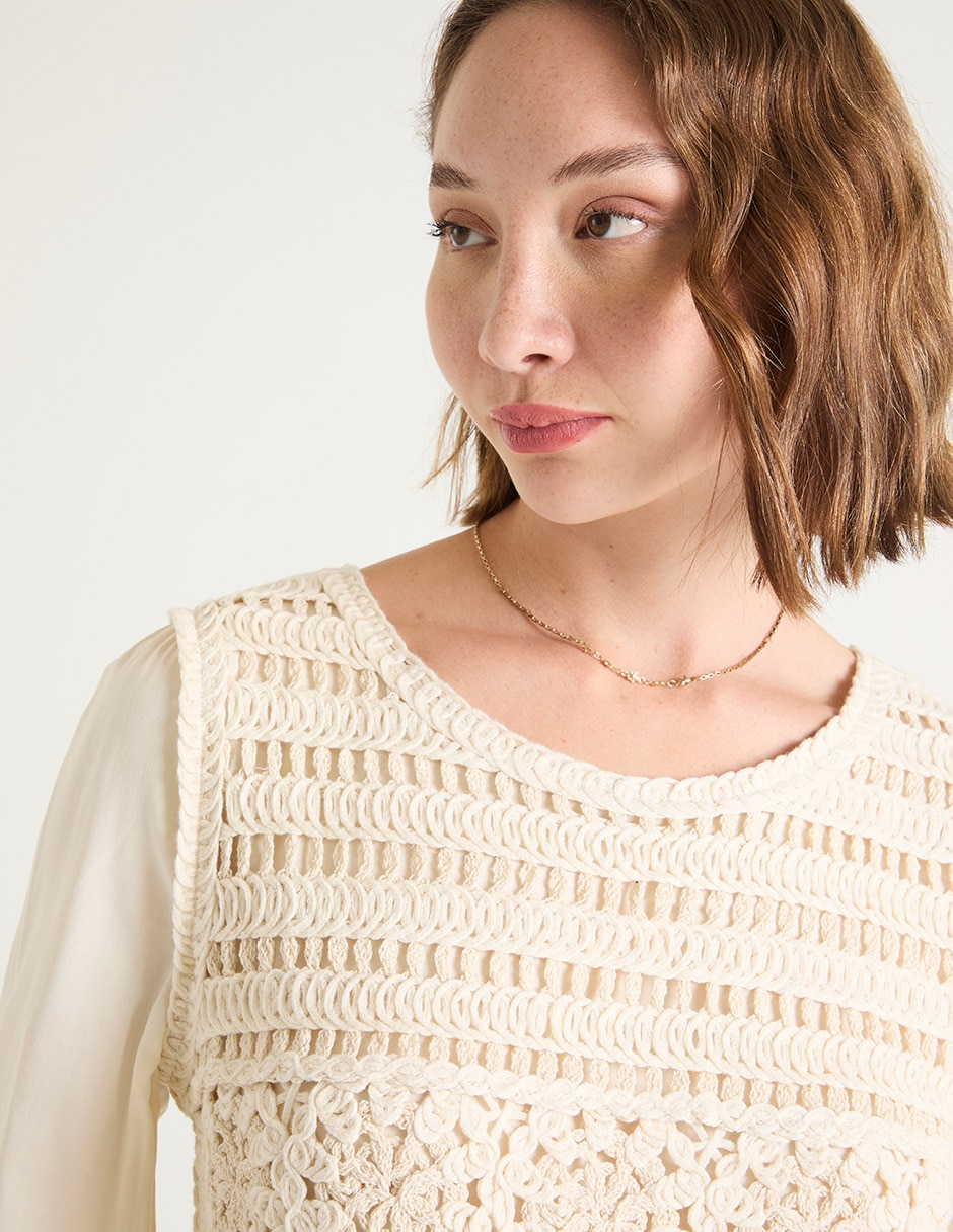 Blusa manga larga para mujer 4