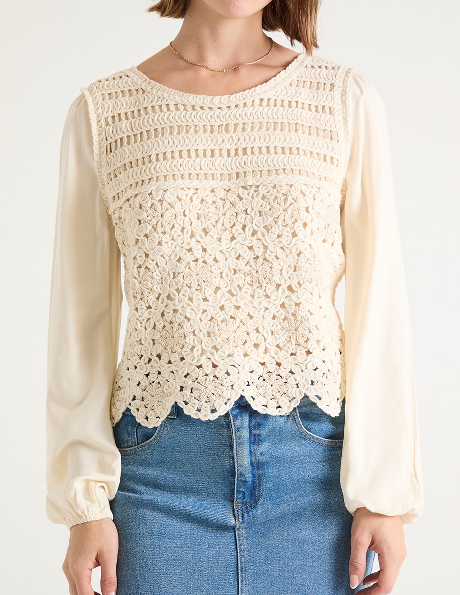 Blusa manga larga para mujer 5