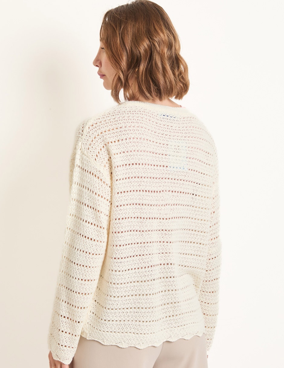 Suéter cuello V para mujer 2