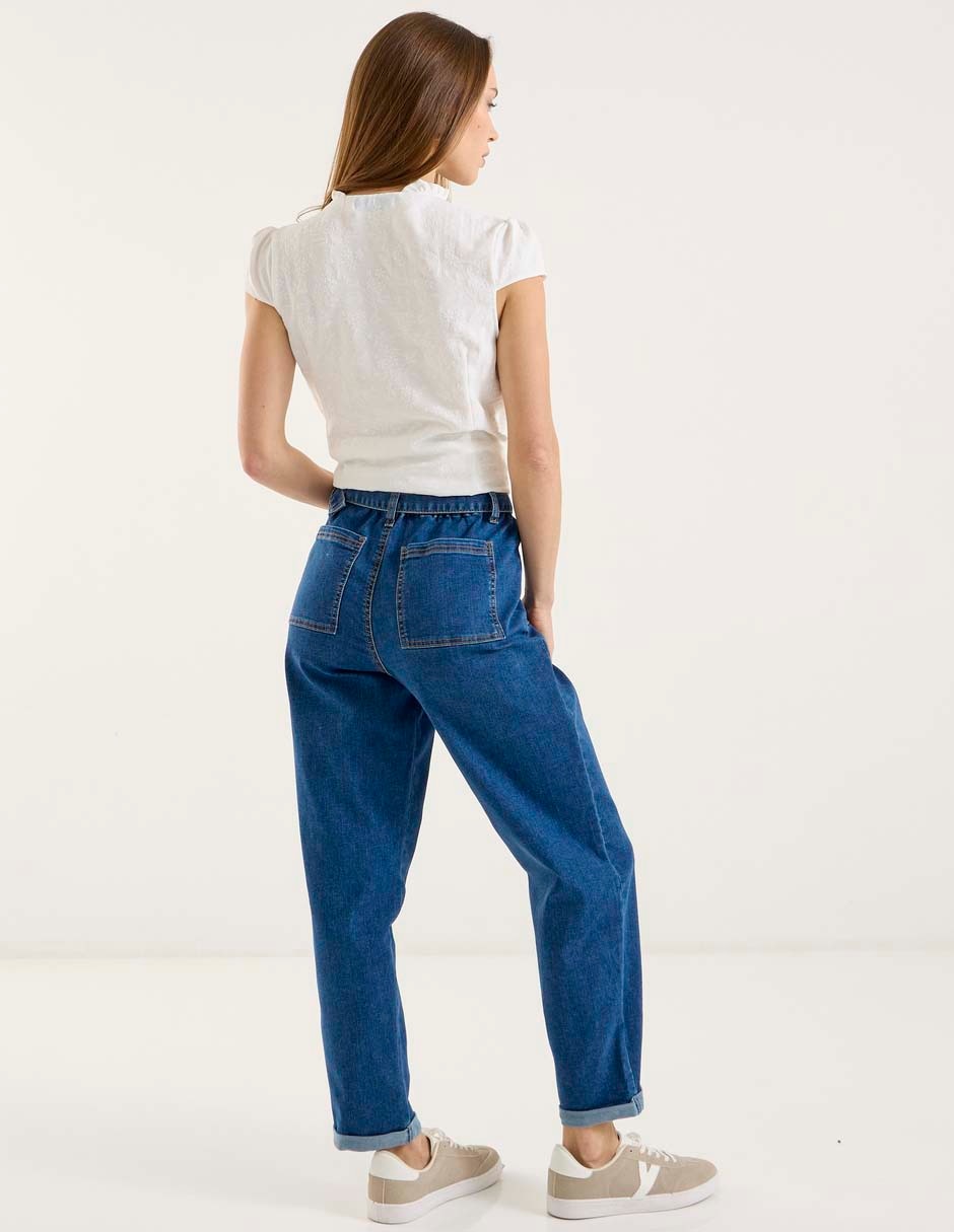 Jeans relaxed straight para mujer 2