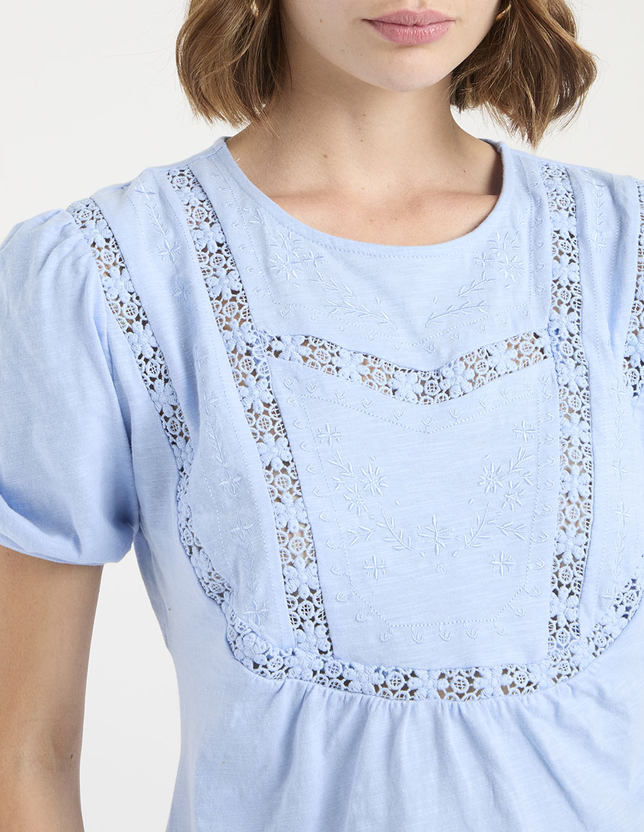 PLAYERA WKCL250219-10, G, DENIM CLARO