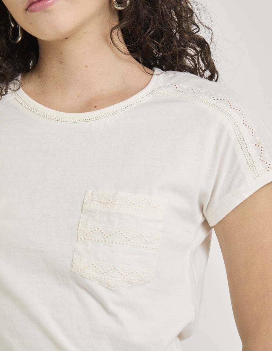 Playera manga corta cuello redondo para mujer 4