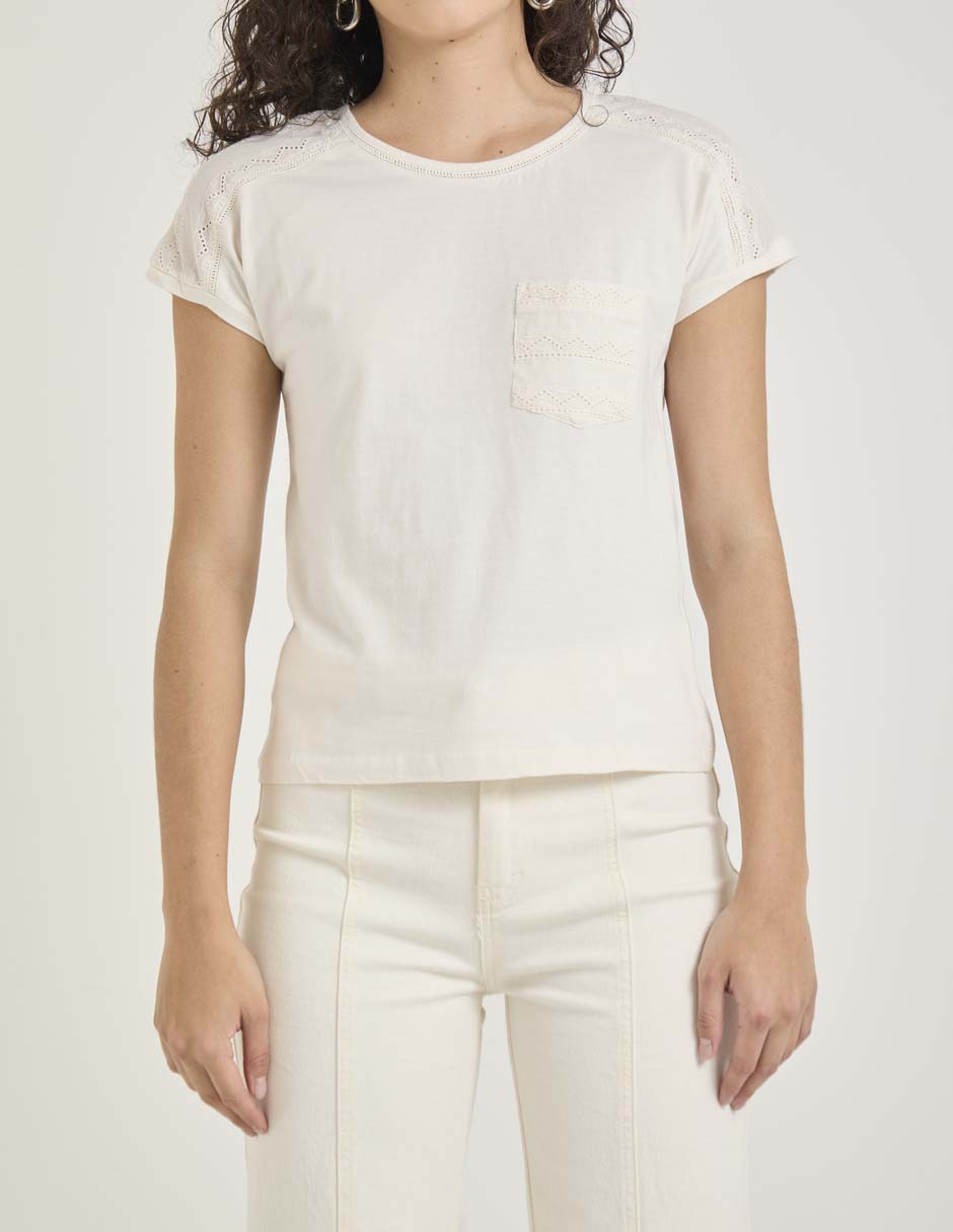 Playera manga corta cuello redondo para mujer 5