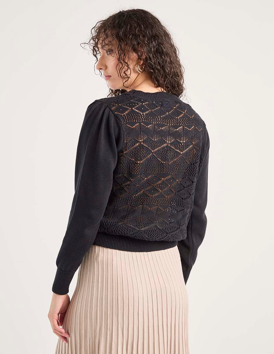 Suéter cuello redondo para mujer 2