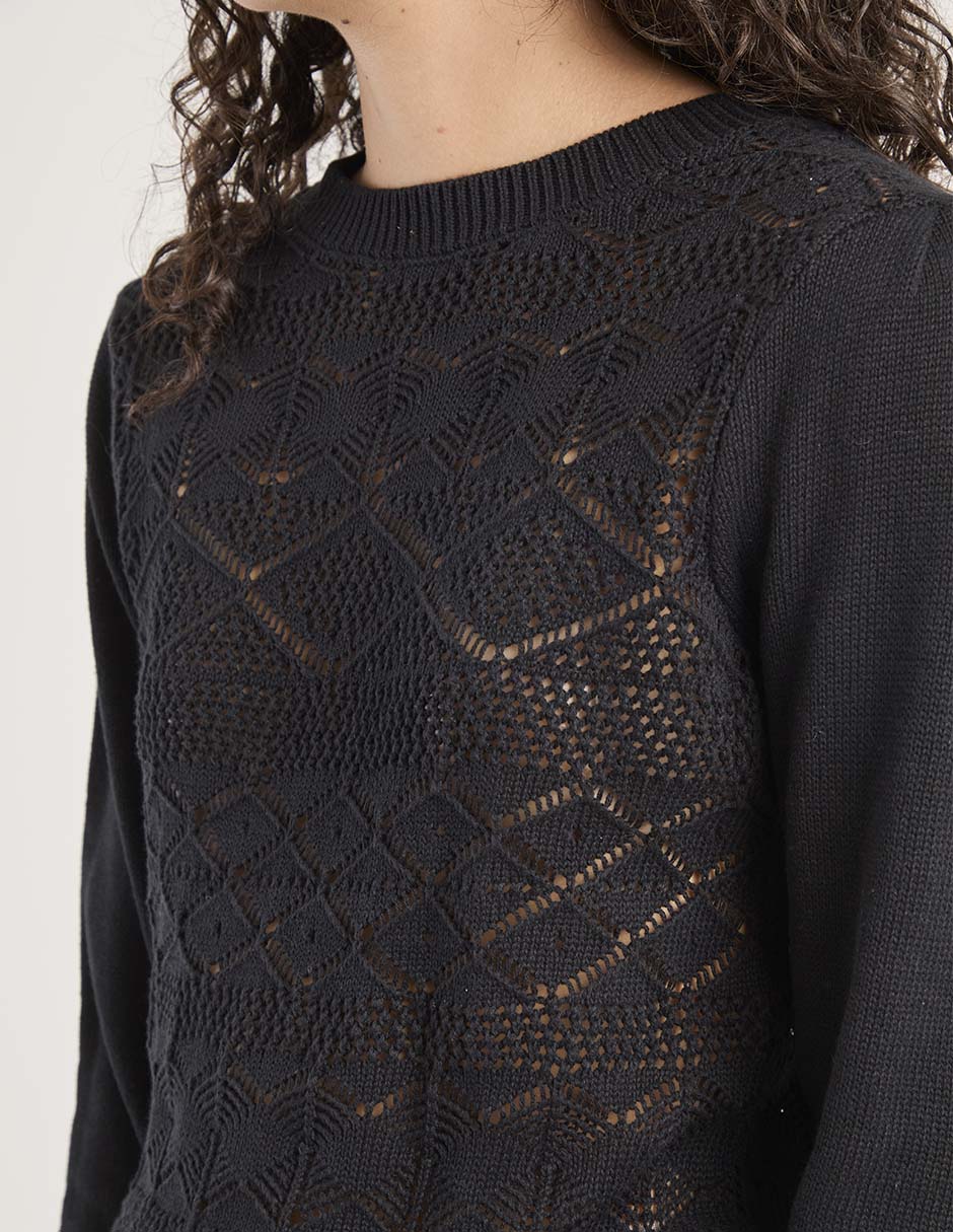 Suéter cuello redondo para mujer 4