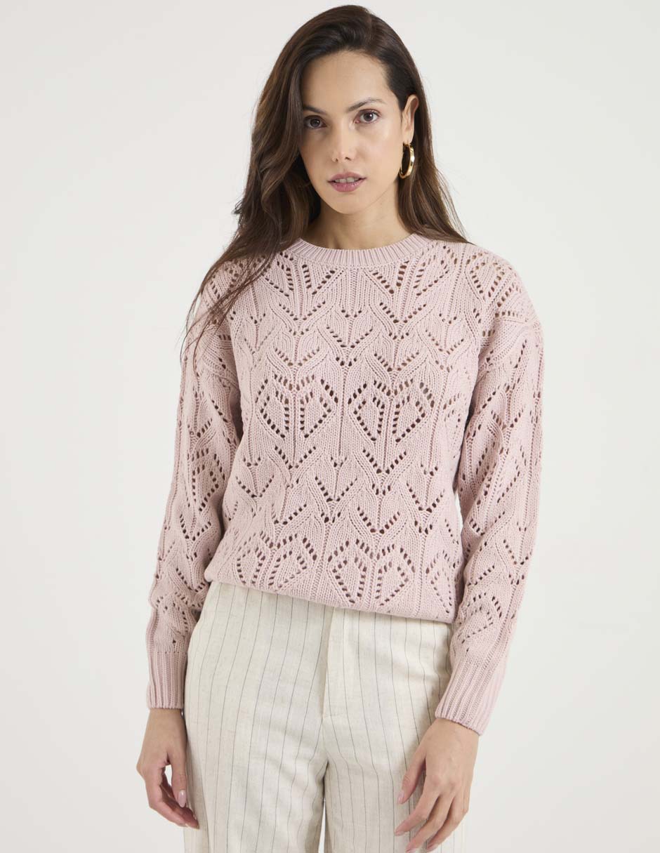 Suéter cuello redondo para mujer 1