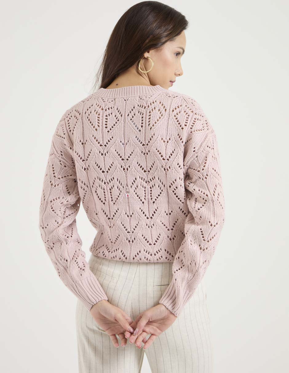 Suéter cuello redondo para mujer 2