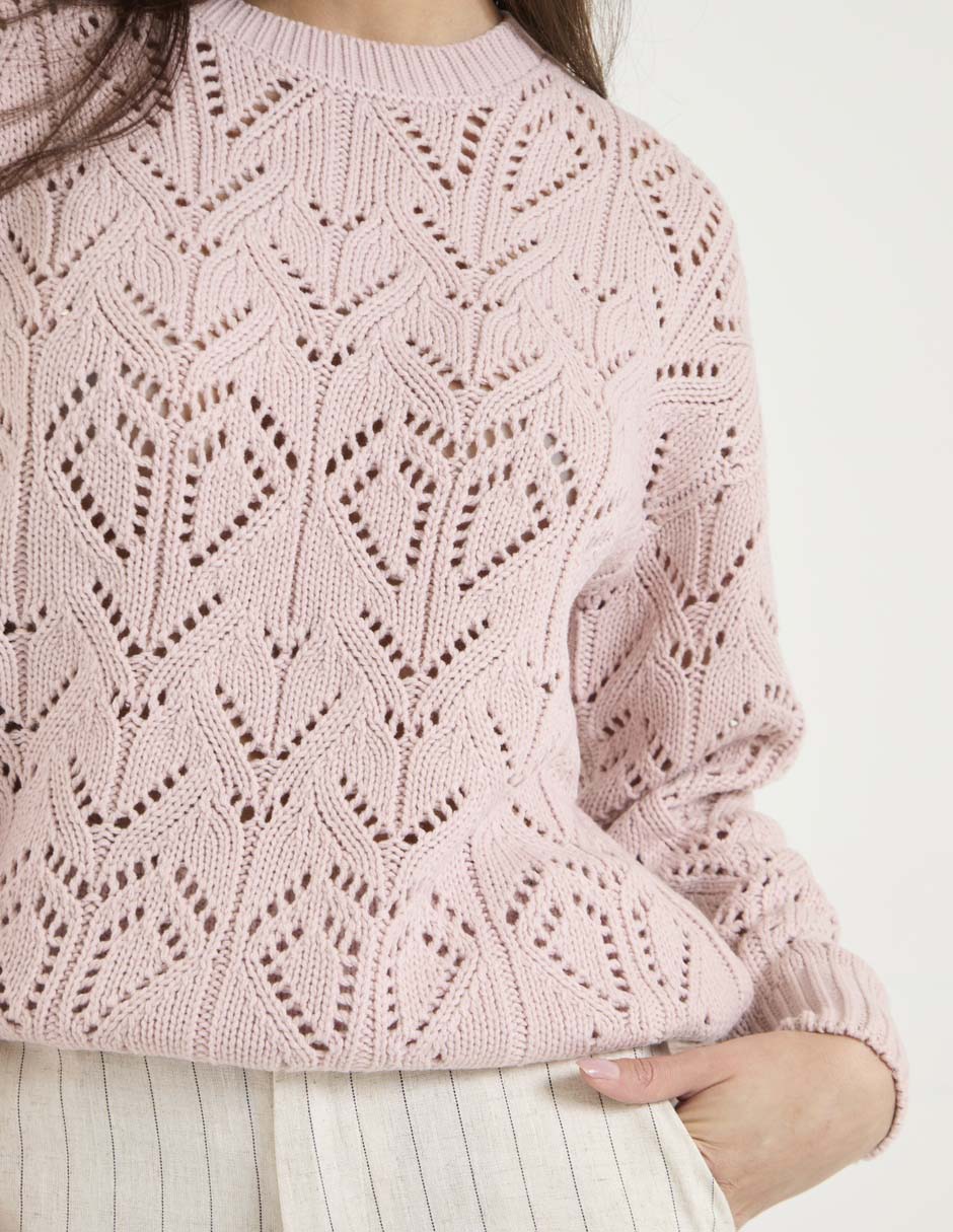 Suéter cuello redondo para mujer 4
