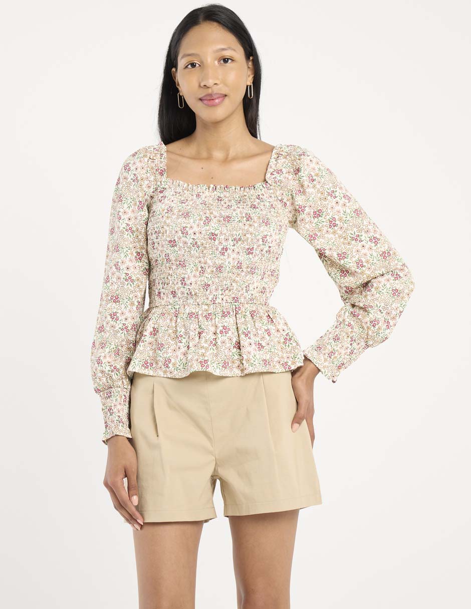 Blusa manga larga para mujer