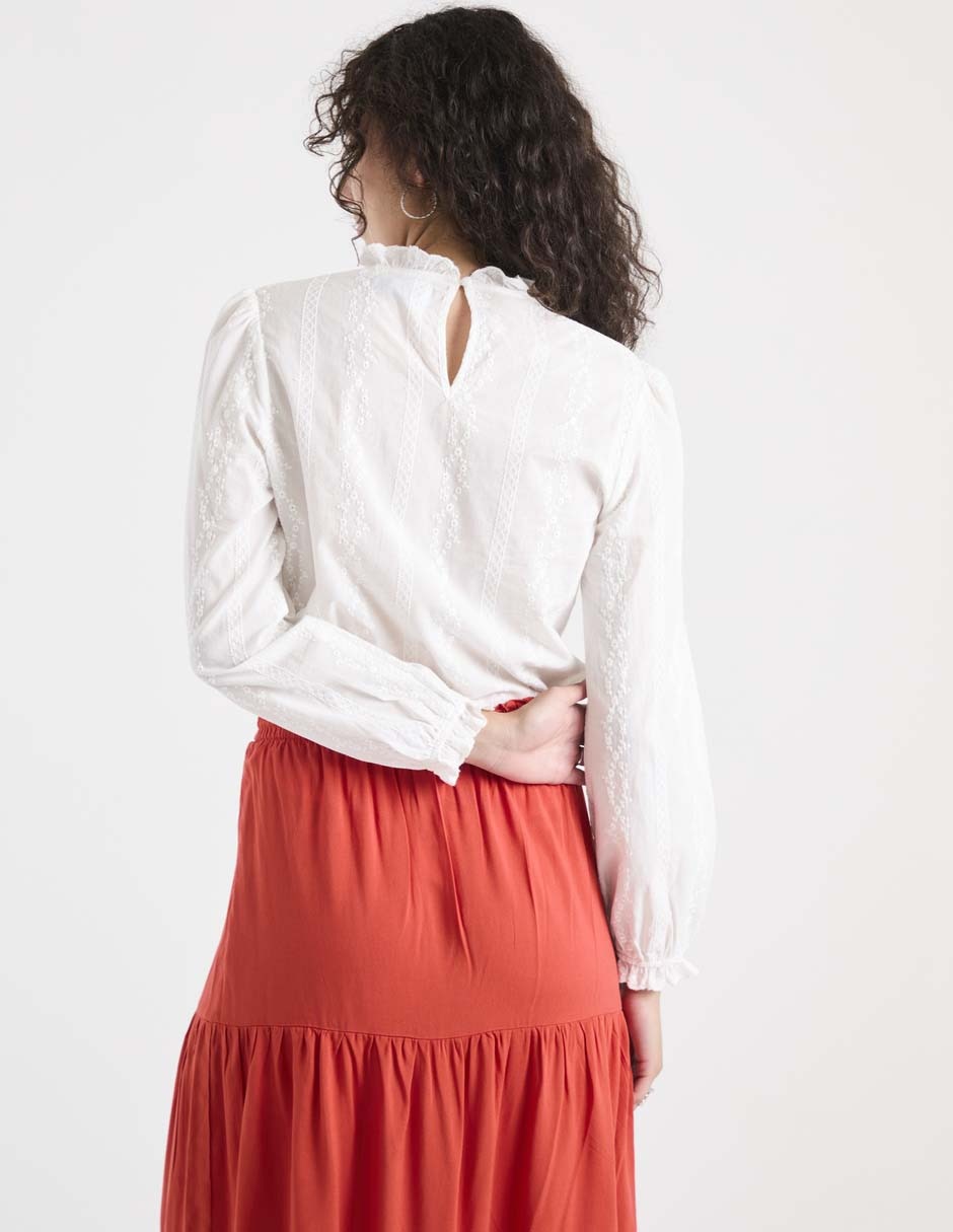 BLUSA WKCL250108-1, EG, BLANCO ANTIGUO