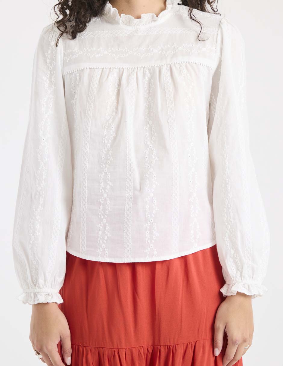 BLUSA WKCL250108-1, EG, BLANCO ANTIGUO