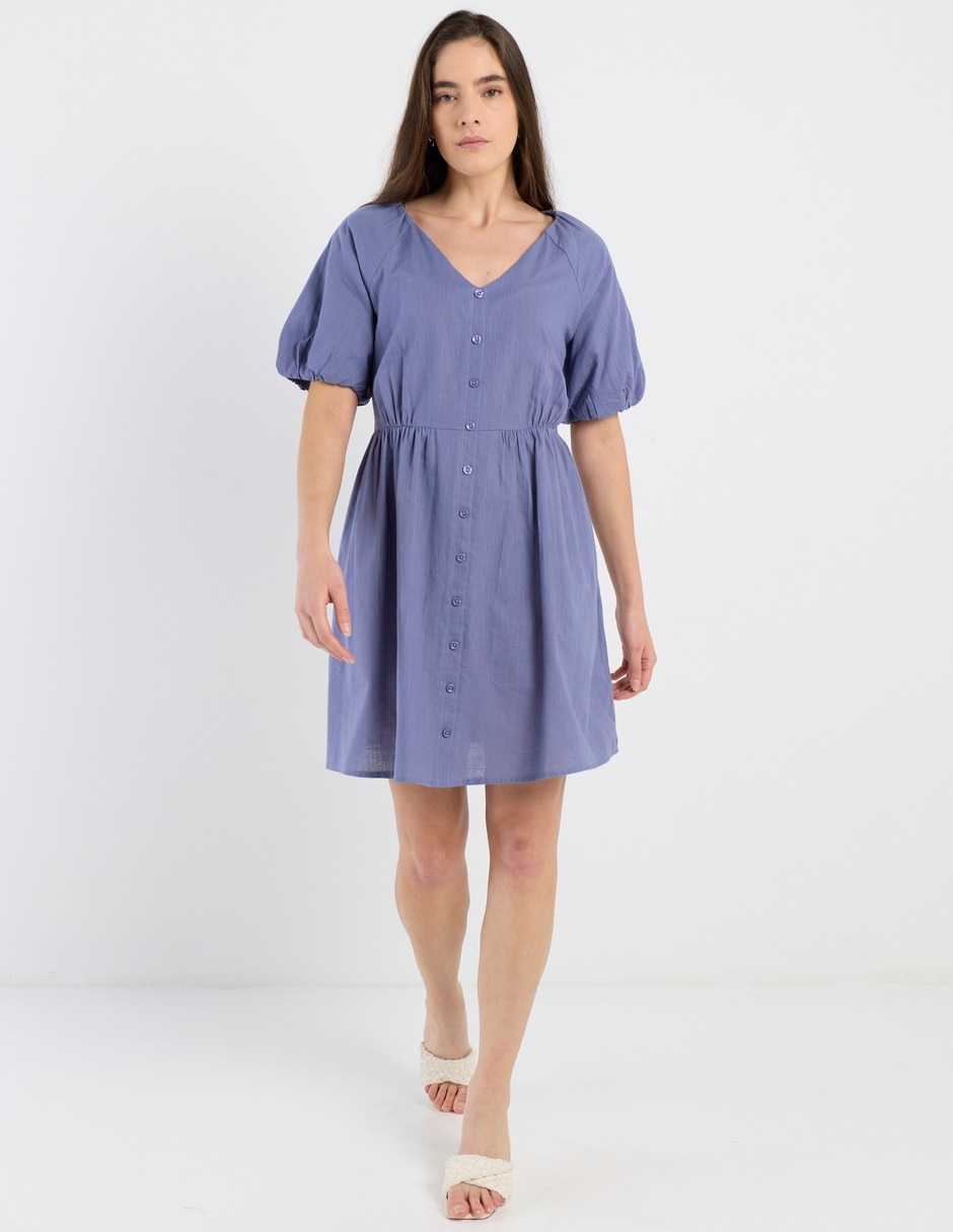 VESTIDO L RODILLA WEEK, G, AZUL ACERO L