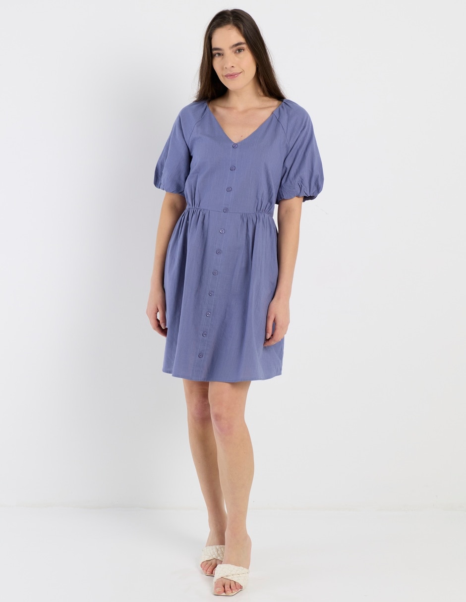 VESTIDO L RODILLA WEEK, G, AZUL ACERO L