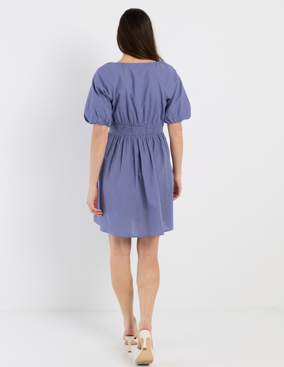 VESTIDO L RODILLA WEEK, G, AZUL ACERO L
