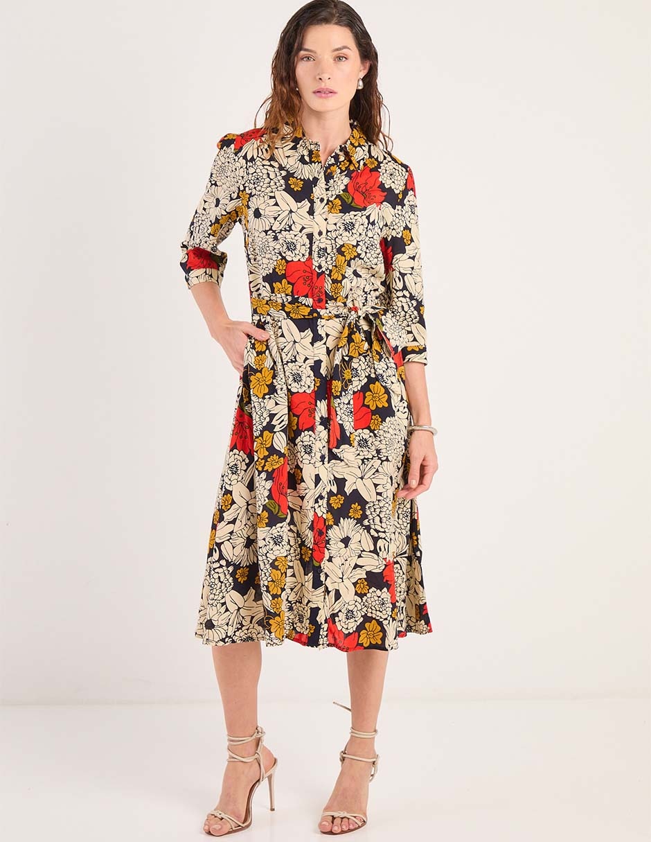 Vestido midi casual para mujer