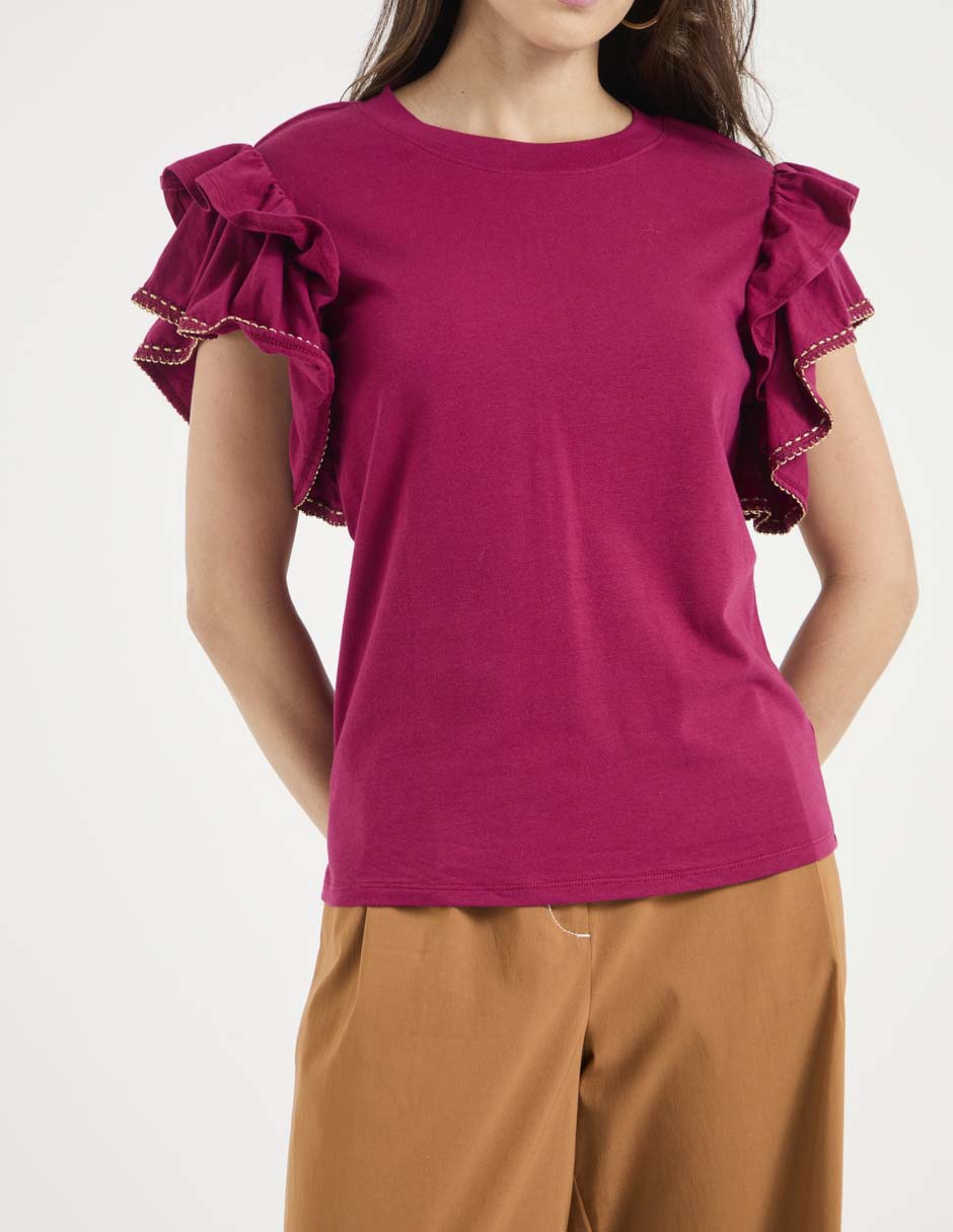 Blusa manga corta para mujer 5