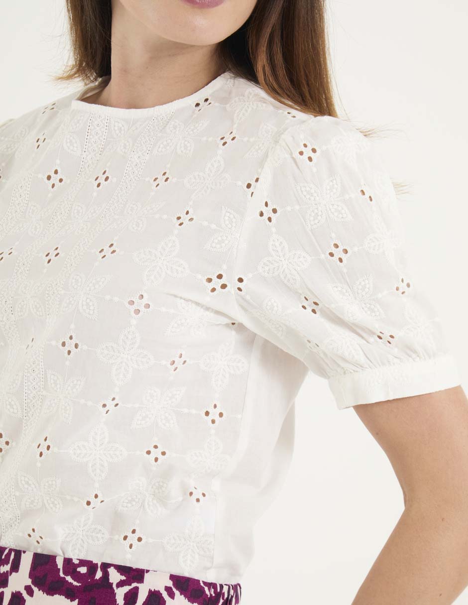 Blusa manga corta para mujer 4