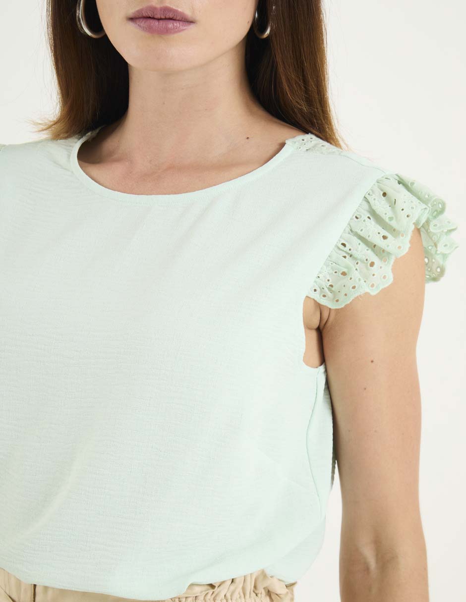 Blusa manga corta para mujer 4