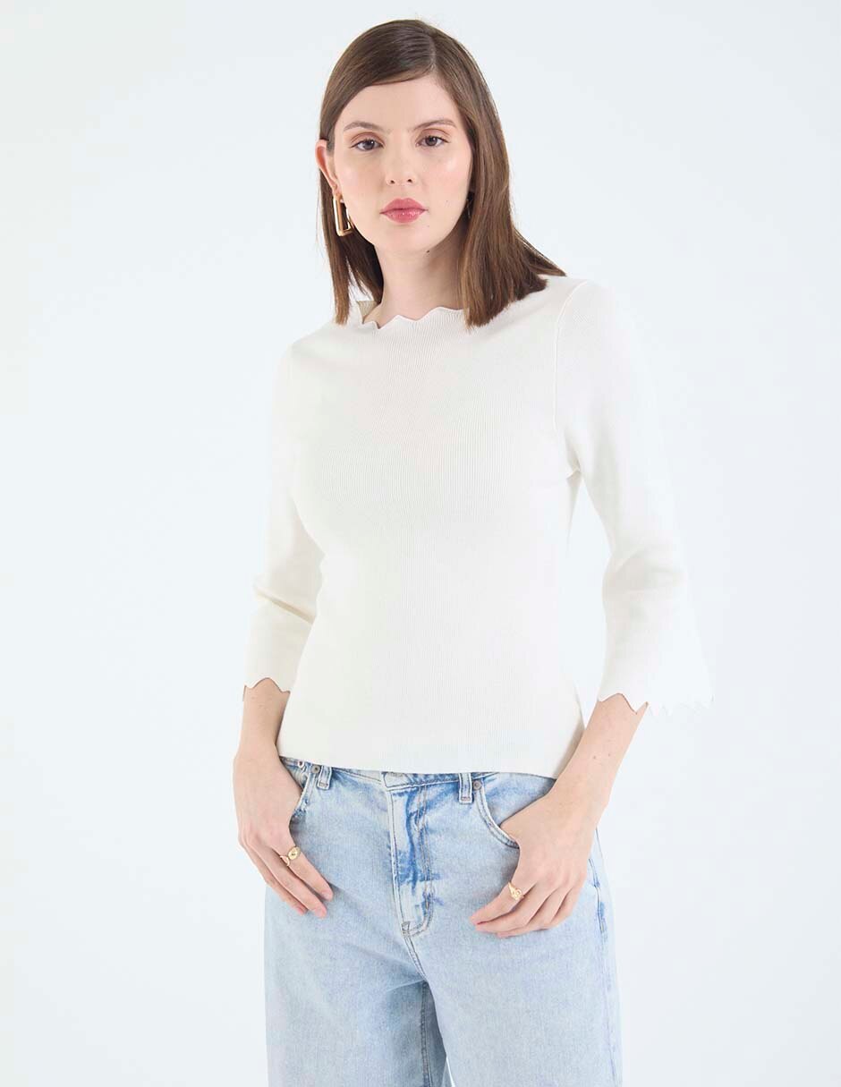 Blusa manga 3/4 para mujer Blusa manga 3/4 para mujer