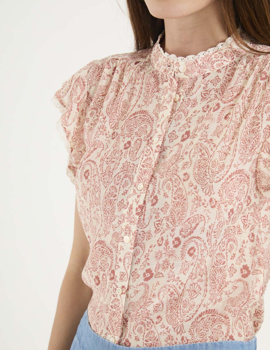 Blusa manga corta para mujer 4