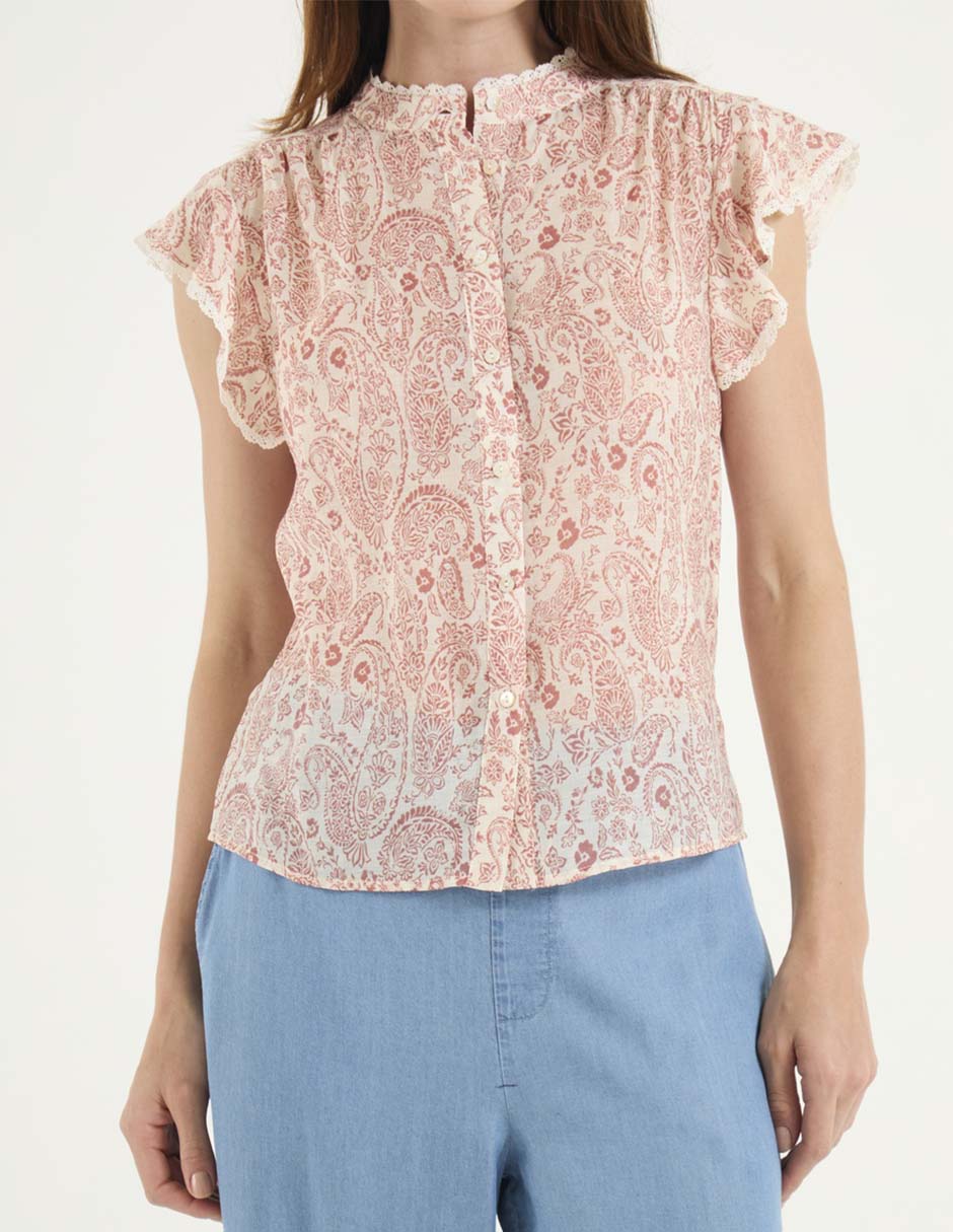 Blusa manga corta para mujer 5