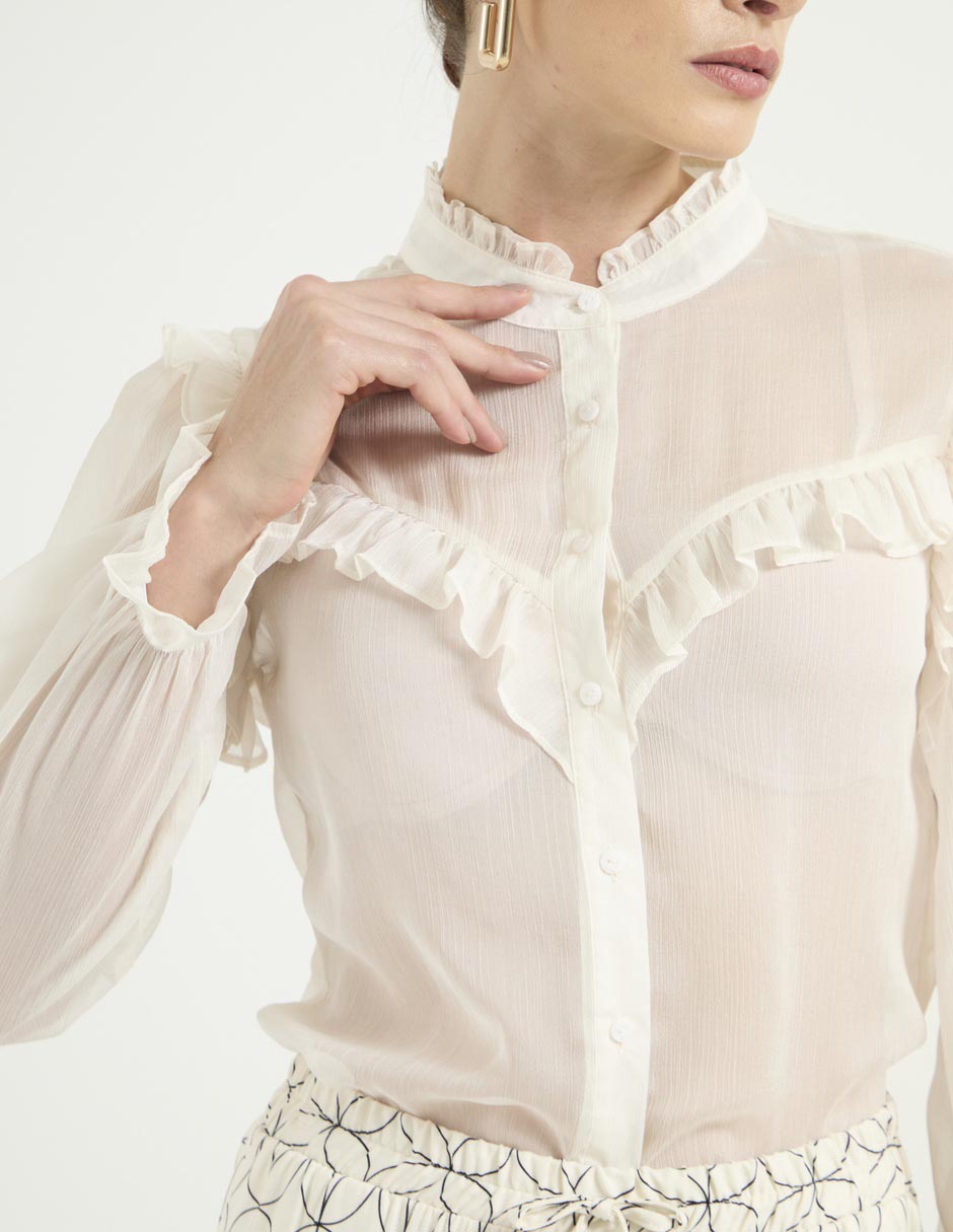 Blusa manga larga para mujer 4