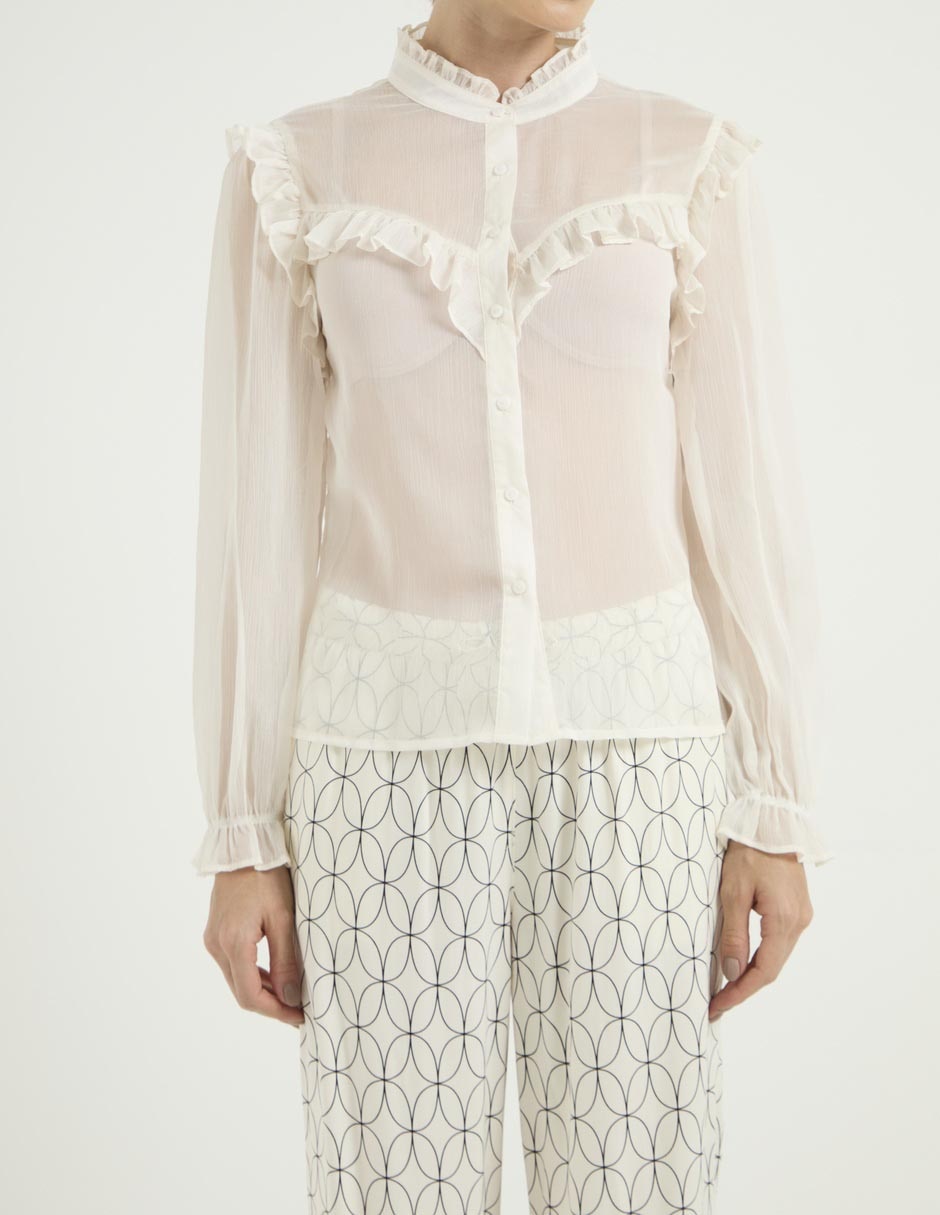 Blusa manga larga para mujer 5