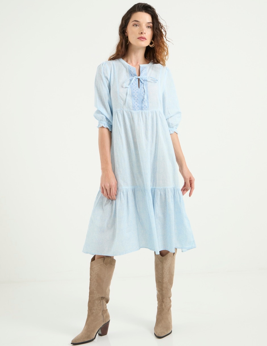 Vestido a la rodilla casual para mujer
