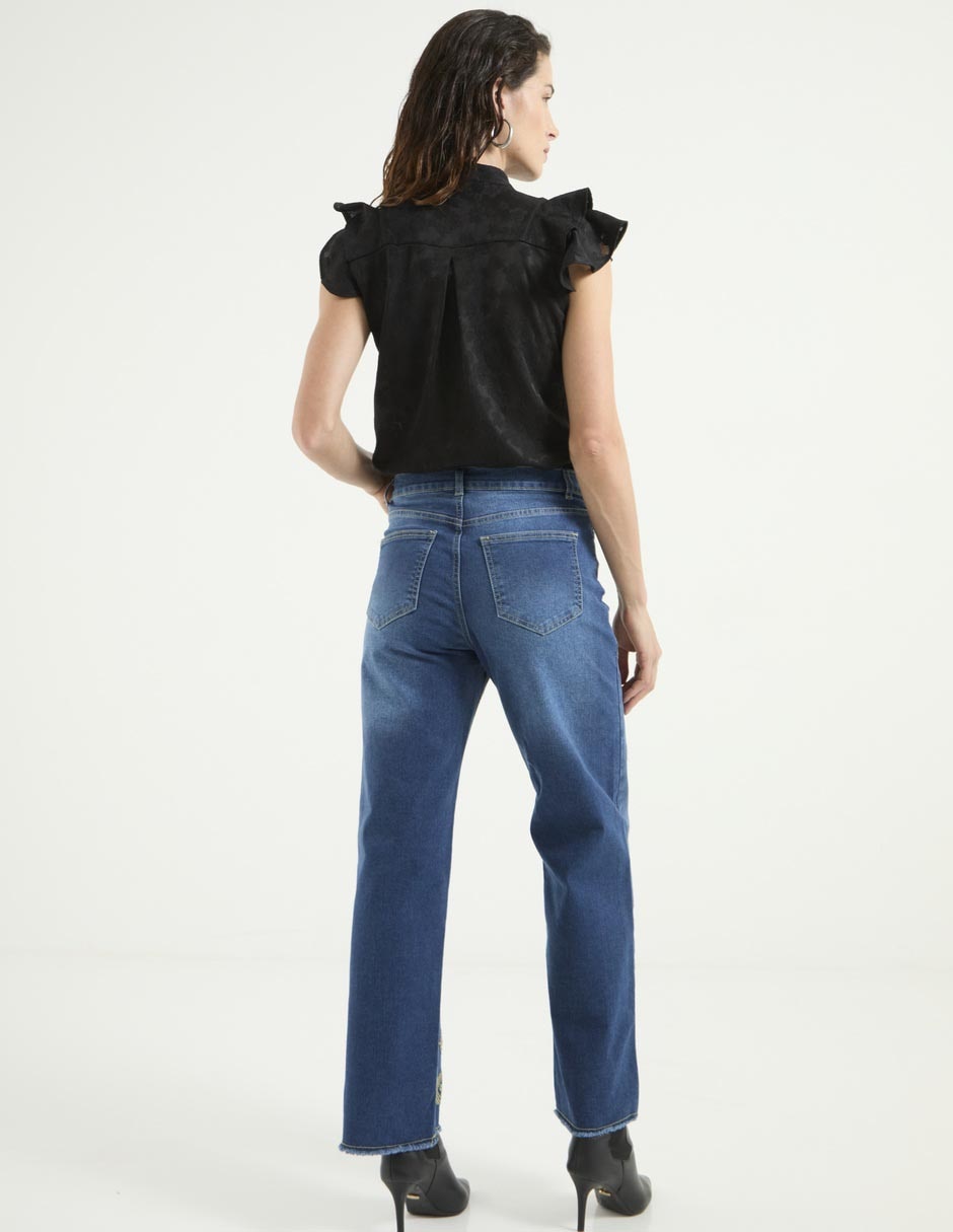 Jeans straight para mujer 2